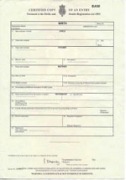 Proof of identity - birth certificate