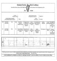 RTW - Irish birth certificate